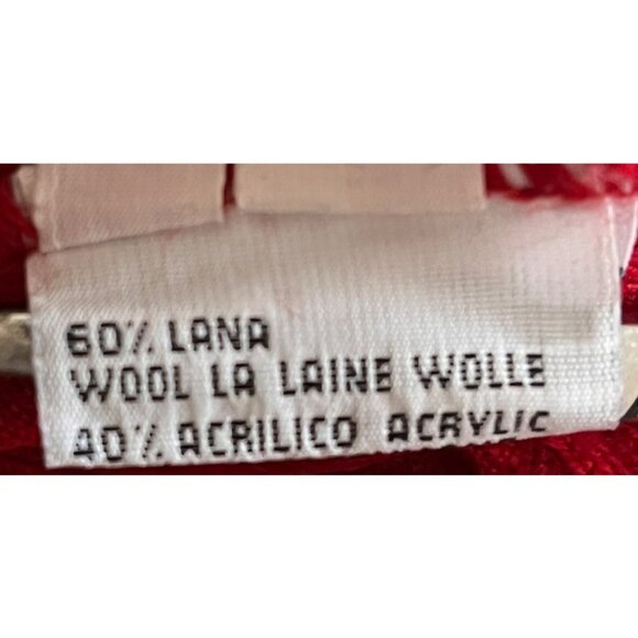 Paul & Shark Yachting Men's XXL Long Sleeve Crew Neck Red Wool Blend Sweater - Picture 9 of 10